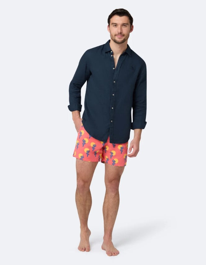 Tom &amp; Teddy Linen Shirt L/S Mens