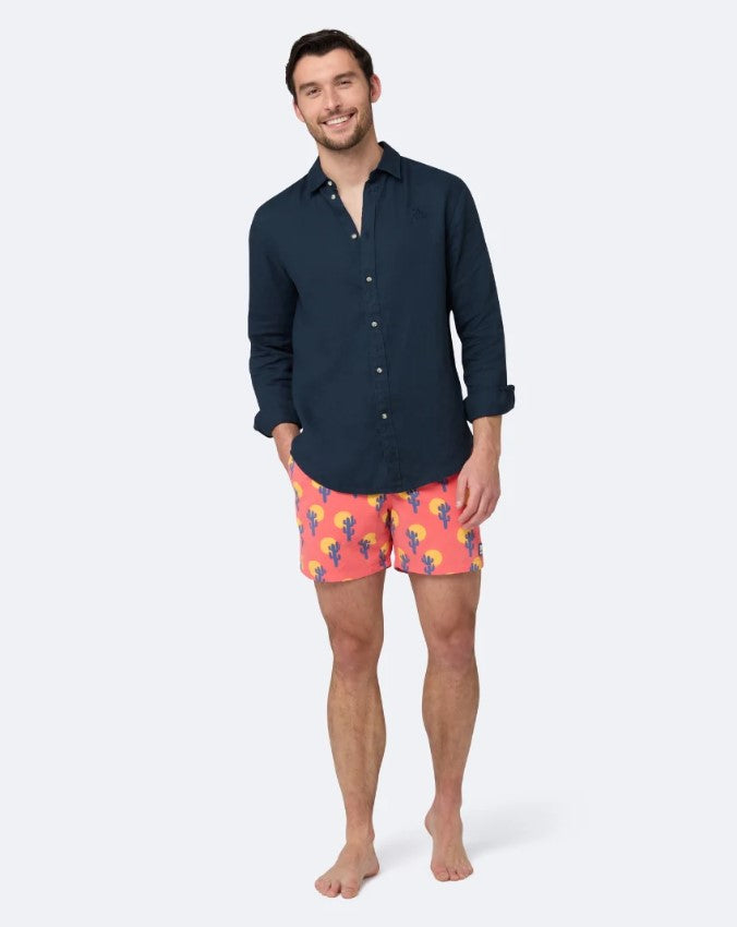 Tom &amp; Teddy Linen Shirt L/S Mens