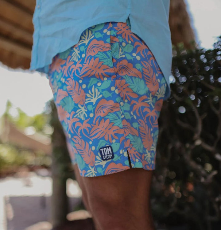 Tom &amp; Teddy Classic Swim Short Botanical Mens