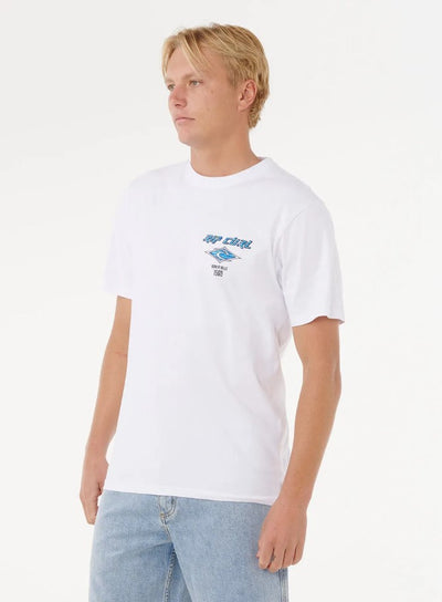 Rip Curl Fade Out Icon Tee Wht