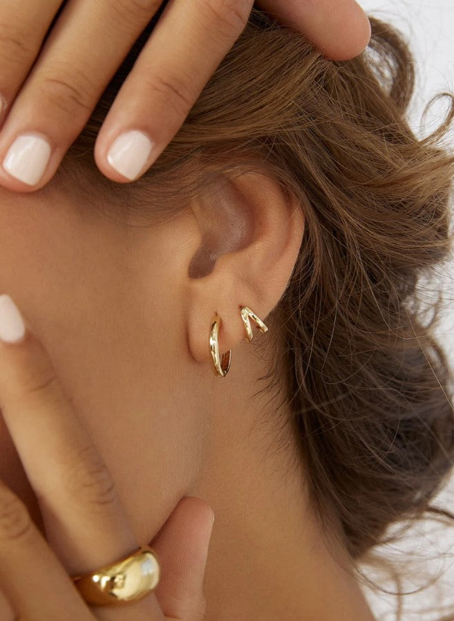 Arms Of Eve Jean Gold Huggie Earrings
