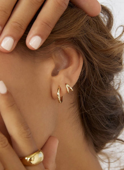 Arms Of Eve Jean Gold Huggie Earrings