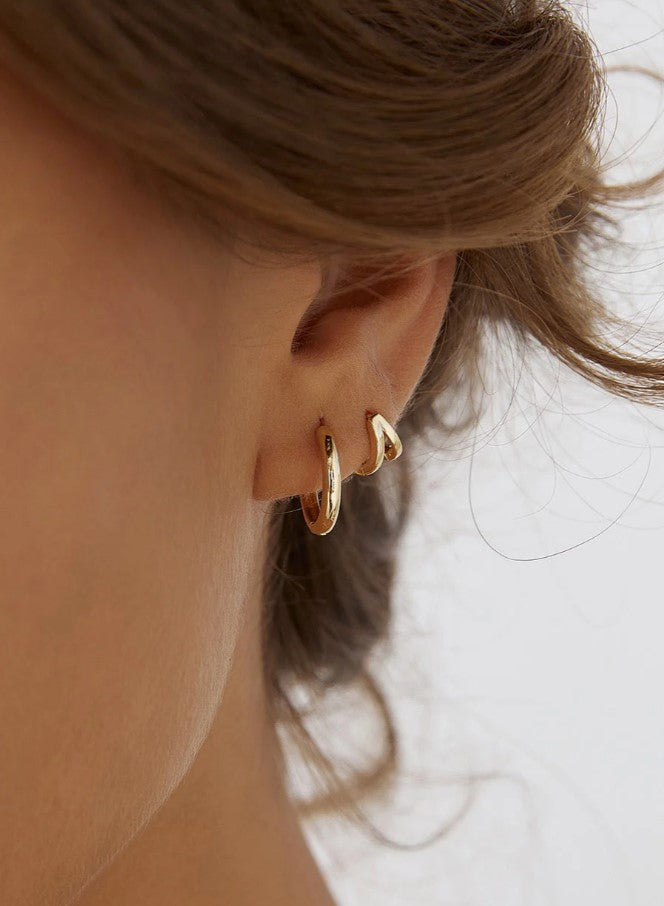 Arms Of Eve Jean Gold Huggie Earrings