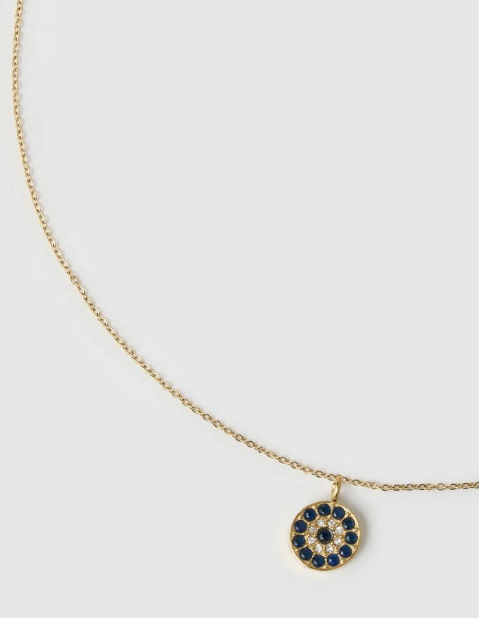 Arms Of Eve Protective Eye Charm Gold Necklace