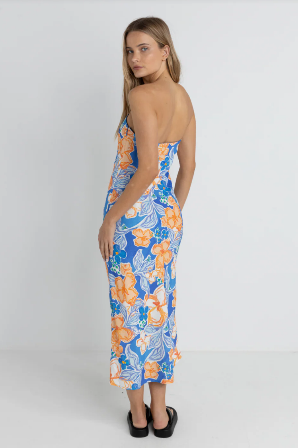 Rhythm Paradise Floral Bias Midi Dress