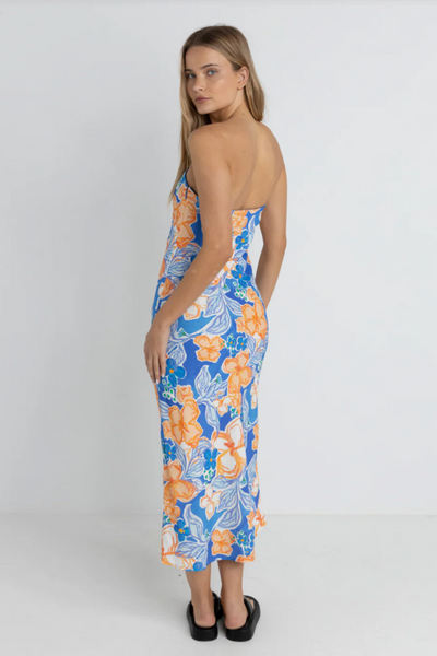 Rhythm Paradise Floral Bias Midi Dress