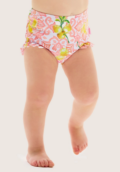 Seafolly Lemon Tile Frill Rash Set