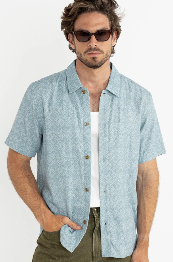 Rhythm Tile Blue SS Shirt