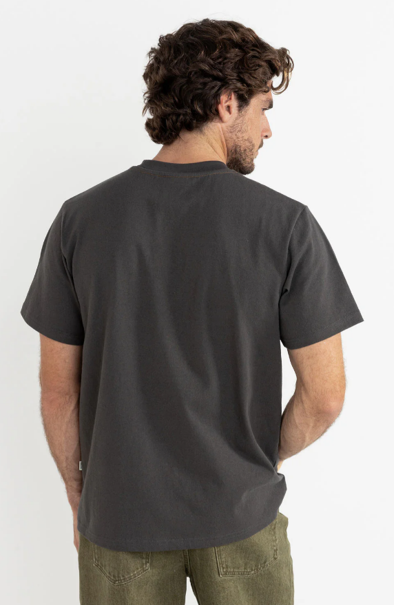 Rhythm Heavy Vintage Embroidered Charcol SS Tee
