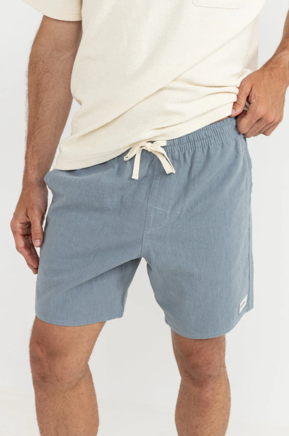 Rhythm Textured Linen Slate Short
