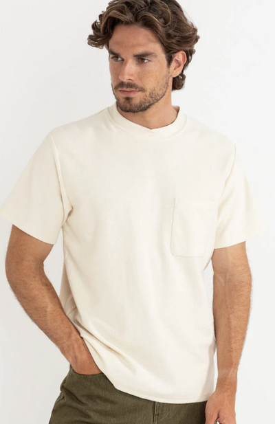 Rhythm Stamp Vintage Terry Natural SS Tee