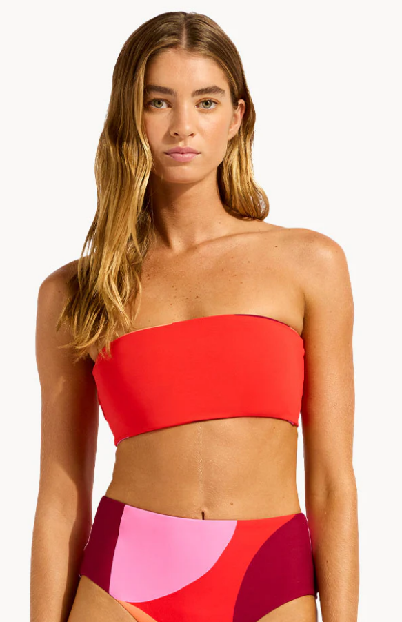 Seafolly Reversible Tube Top Flame