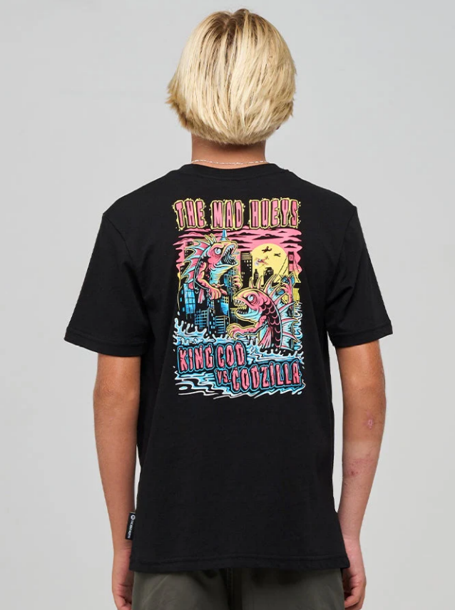 The Mad Hueys King Cod Codzilla | Youth SS Tee - BLK