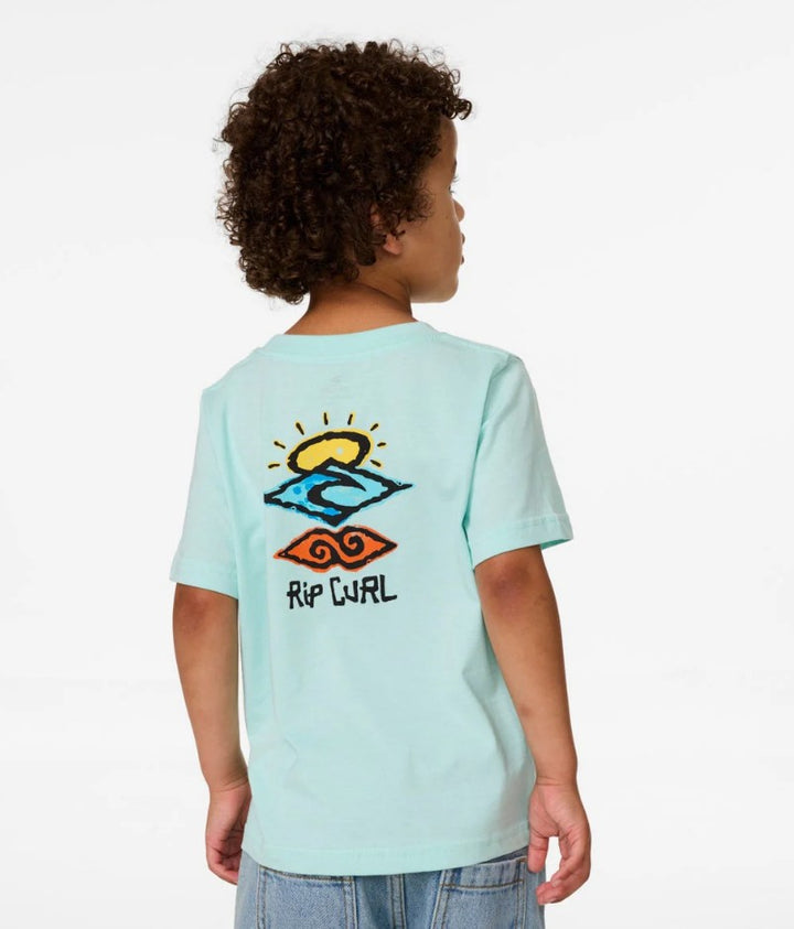 Rip Curl Icons Of Shred Tee Boys Light Aqua