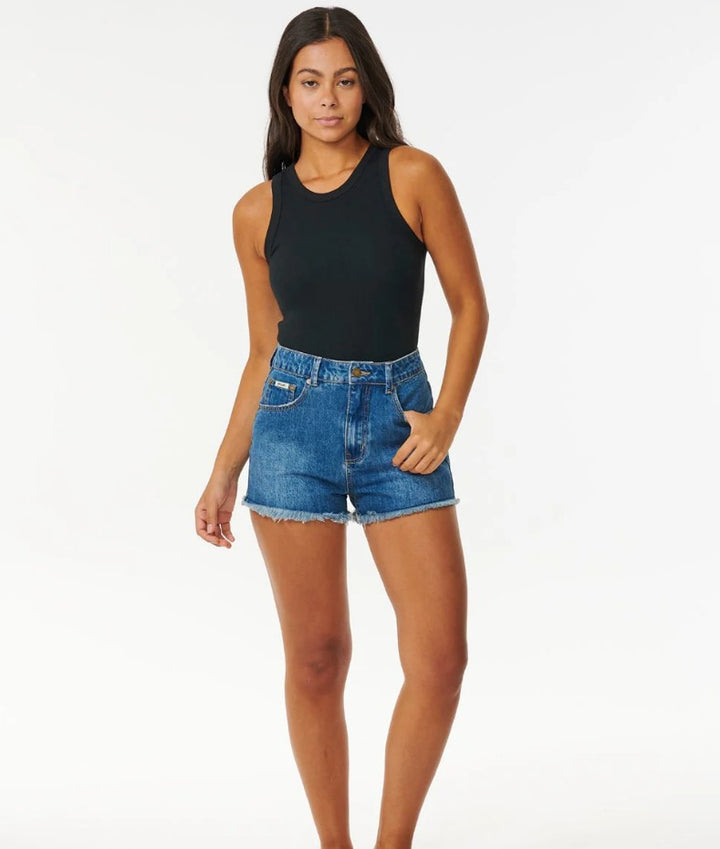 Rip Curl Classic Ribbed Tank Black