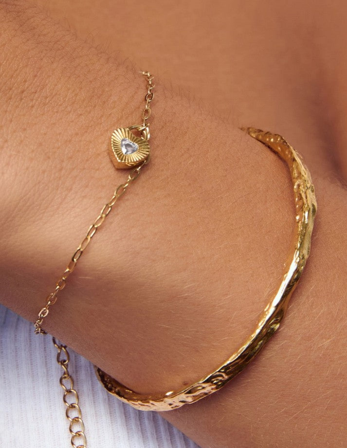 Arms Of Eve Ruby Heart Bracelet Stone