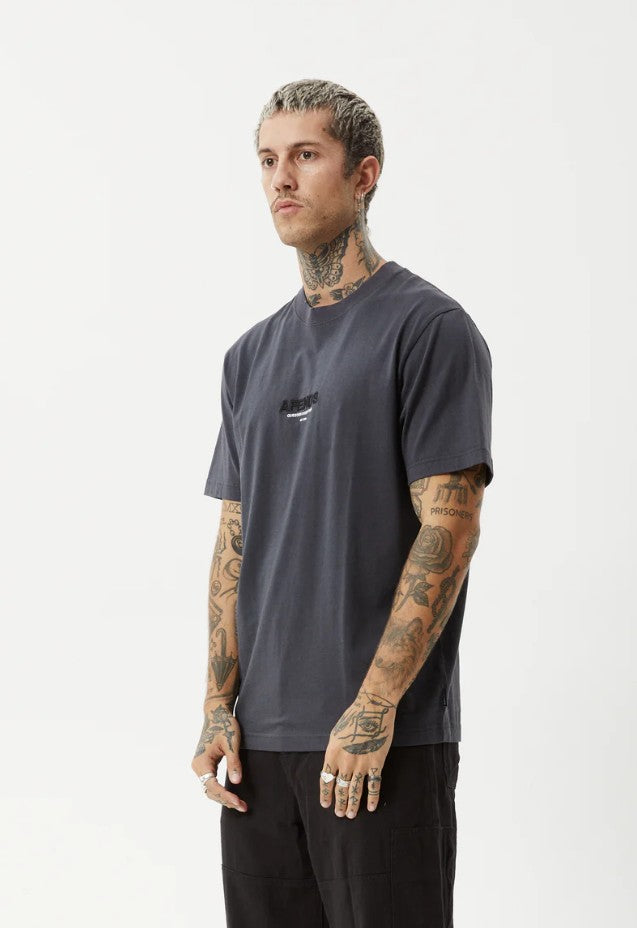 Afends Retro Fit Tee Charcoal