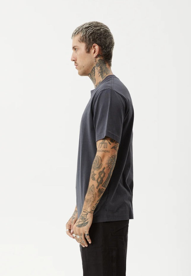 Afends Retro Fit Tee Charcoal