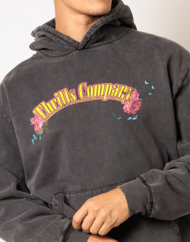 Thrills Fury Slouch Pull On Cropped Hood - Temple Grey