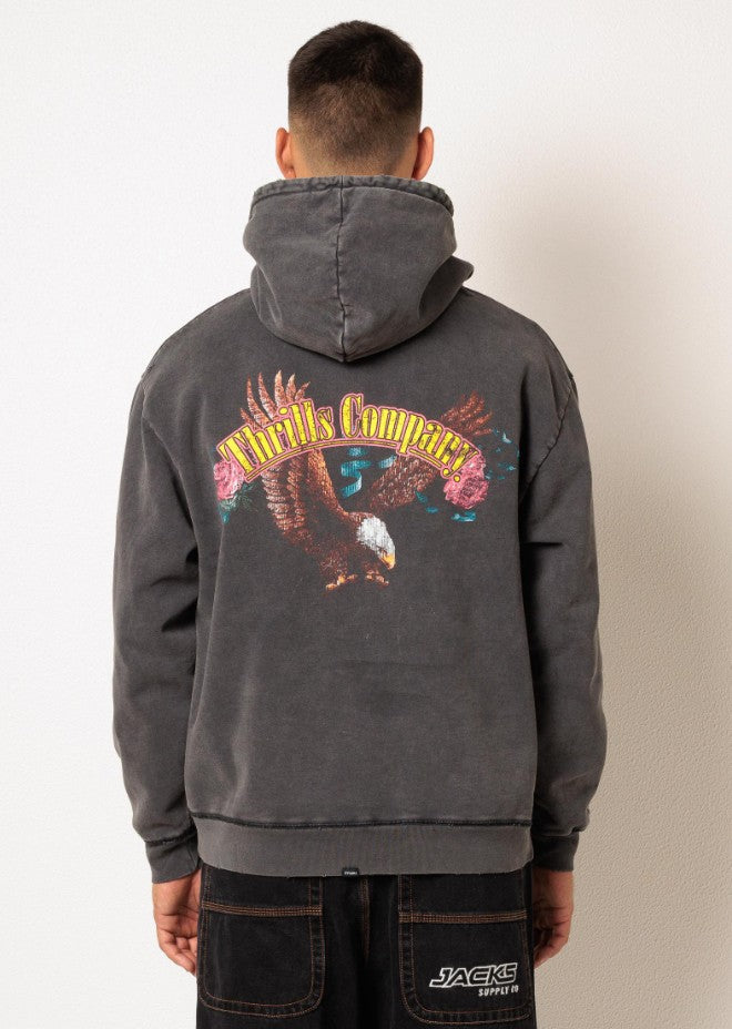 Thrills Fury Slouch Pull On Cropped Hood - Temple Grey