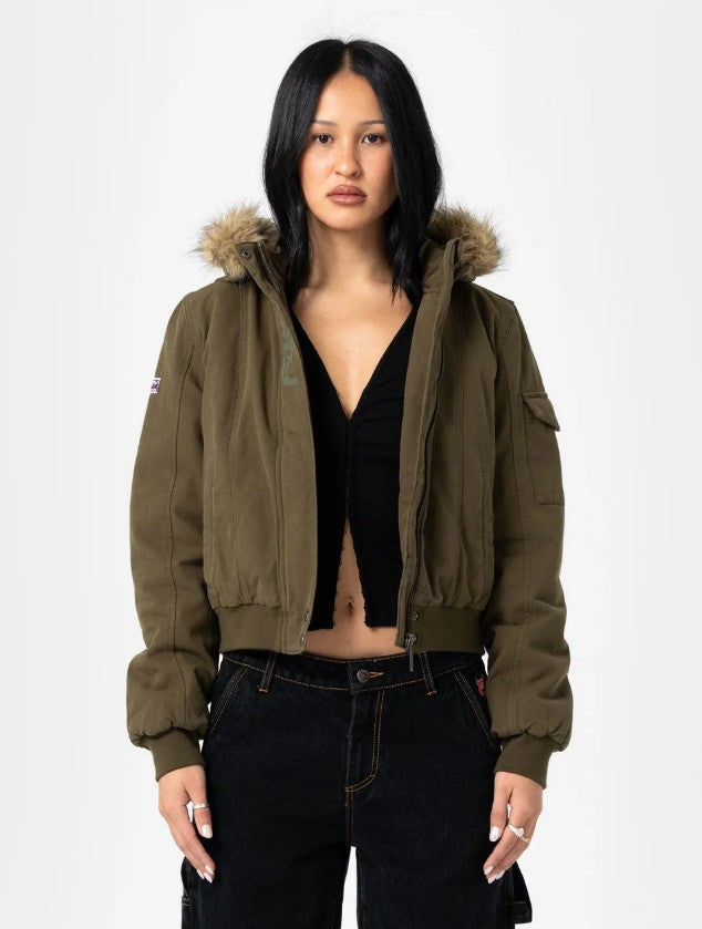 Rusty Ultra Furry Bomber Jacket