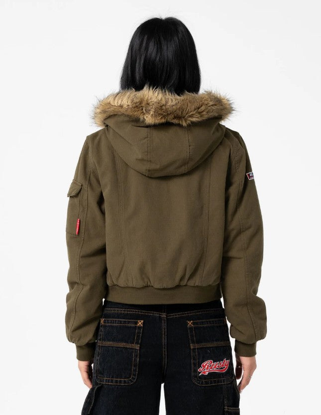 Rusty Ultra Furry Bomber Jacket