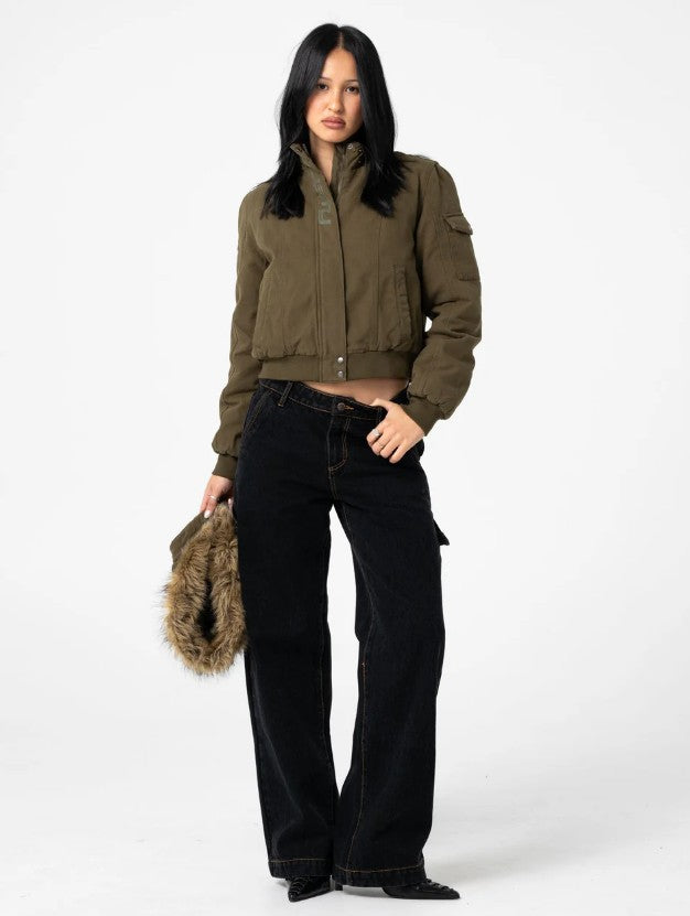 Rusty Ultra Furry Bomber Jacket