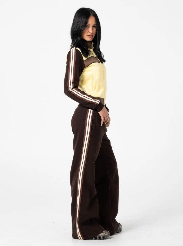 Rusty Toffee Wide Leg Fleece Pant