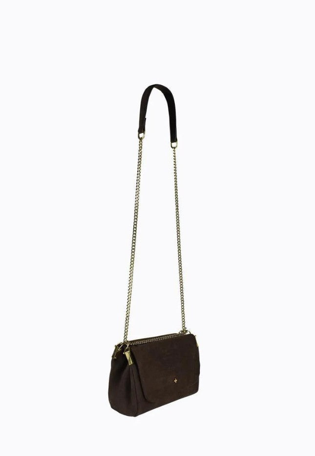 Peta + Jain Marvel Flapover Shoulder Bag Choc