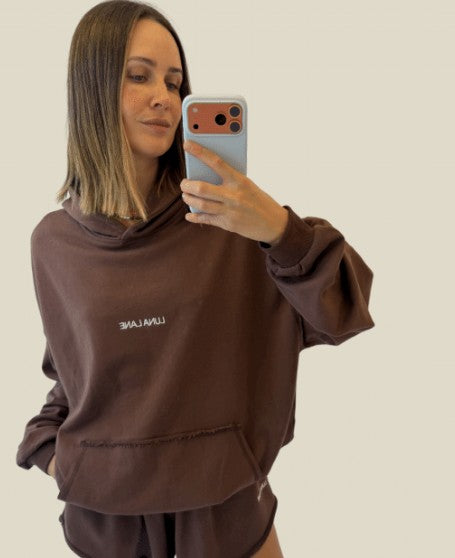Luna Lane The Minty Hoodie Choc