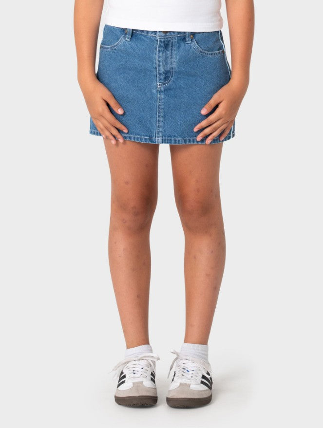 Rusty Flip Girl Mini Denim Skirt
