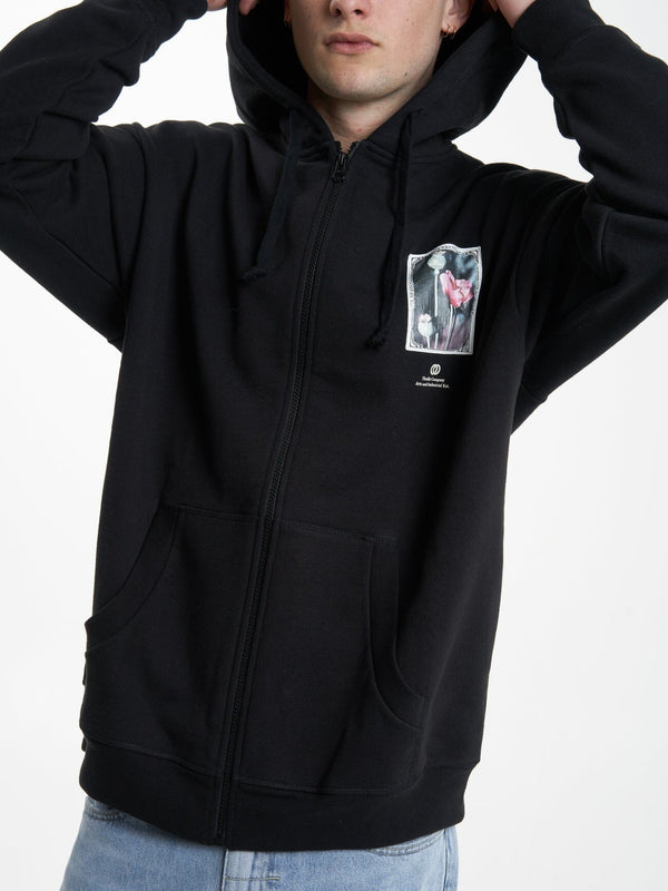 Thrills Cortex Zip Hood Fleece - Black