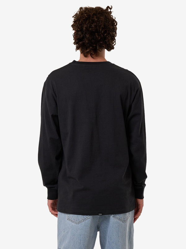 Thrills Filter Oversize Fit Long Sleeve Tee - Faded Black