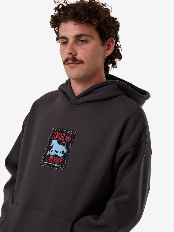 Thrills Chain Of Formation Slouch Pull On Hood - Dark Charcoal