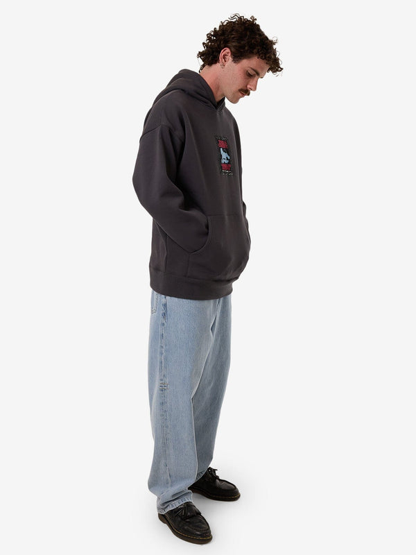 Thrills Chain Of Formation Slouch Pull On Hood - Dark Charcoal