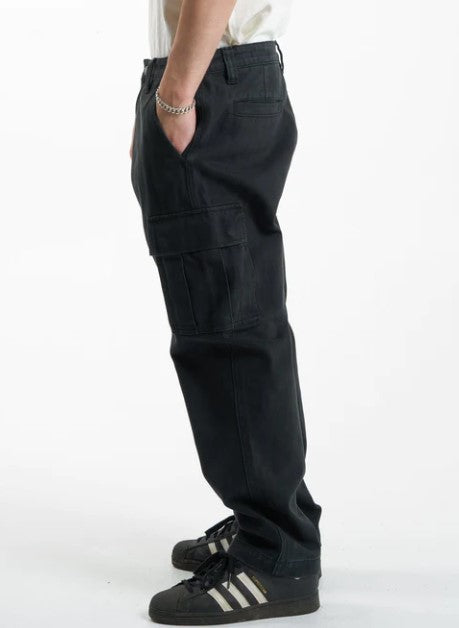 Thrills Slacker Denim Cargo Jean - Dusk Black