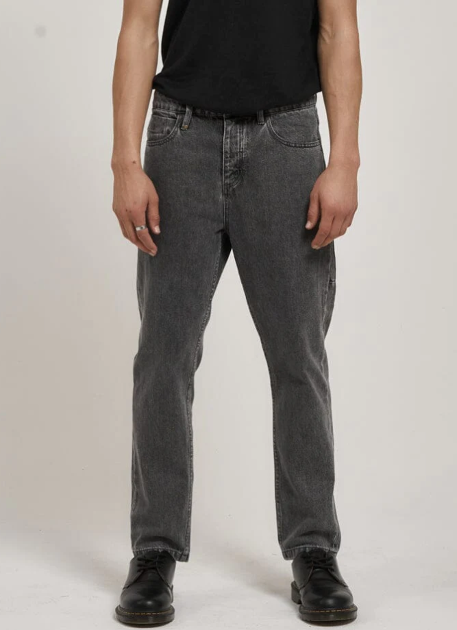 Thrills Unchopped Denim Jean Asphalt Grey