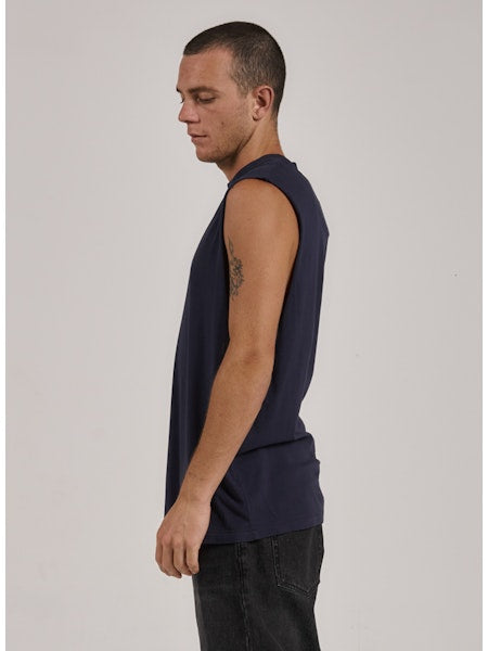 Thrills Minimal Thrills Merch Fit Muscle Tee - Station Navy