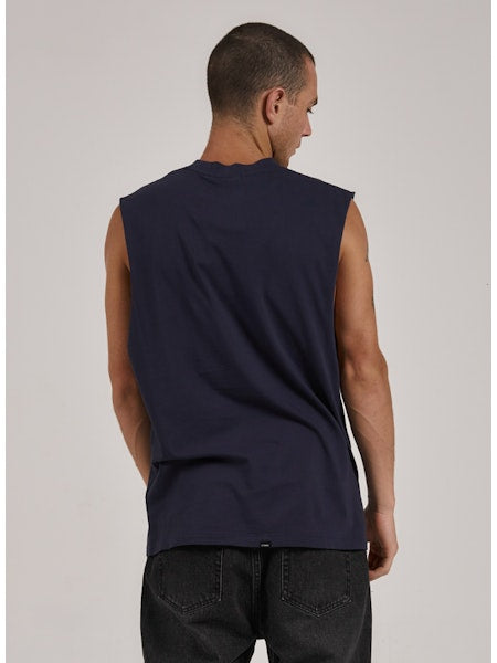 Thrills Minimal Thrills Merch Fit Muscle Tee - Station Navy