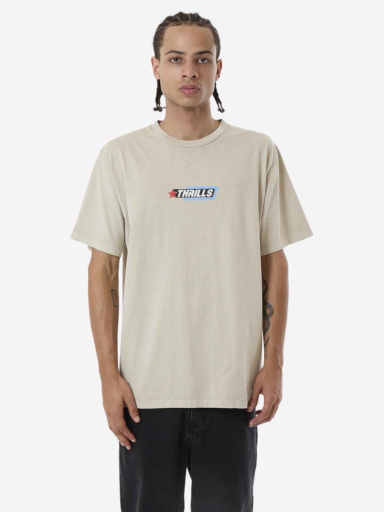 Thrills Lockstar Merch Fit Tee - Stone