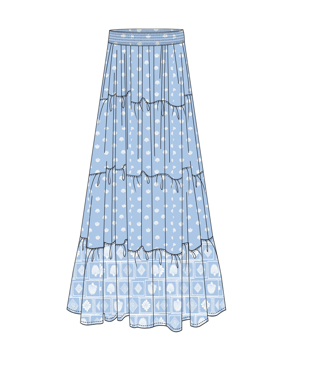 Roxy Cactus Flower Maxi Skirt