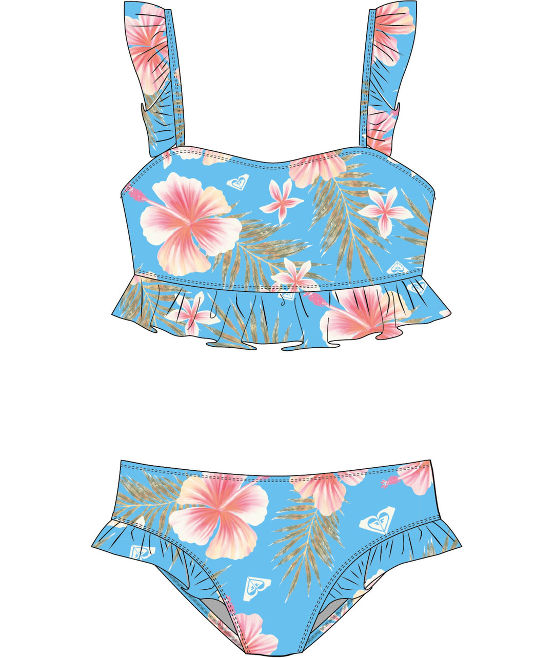 Roxy Hawayiha Crop Top Set