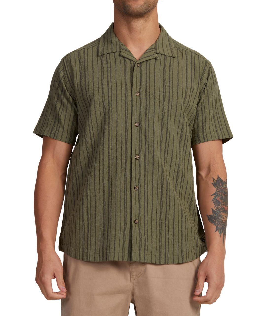 RVCA Beat Stripe SS Shirt