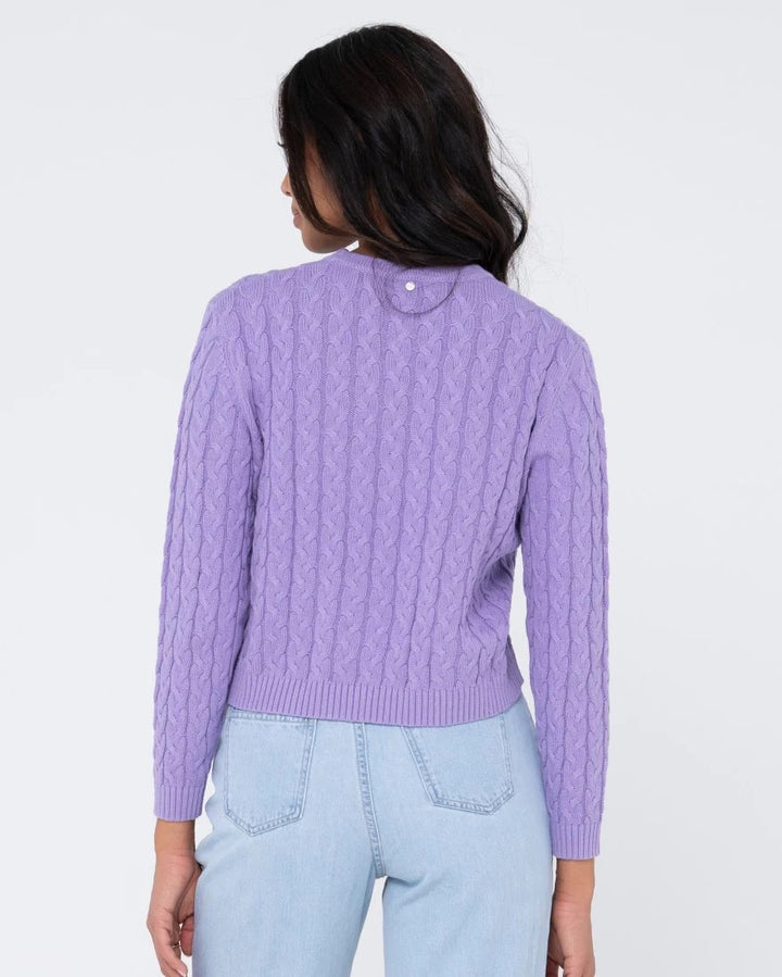 Rusty Everything You Need Crew Cable Knit