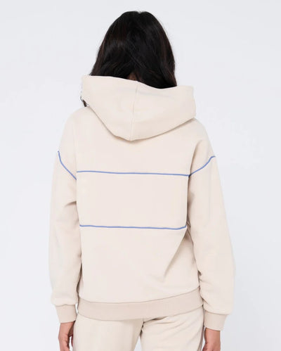 Rusty Line Oversize Hooded Fleece