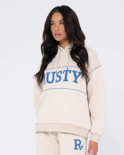 Rusty Line Oversize Hooded Fleece