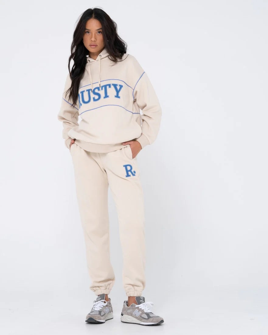 Rusty Line Oversize Hooded Fleece