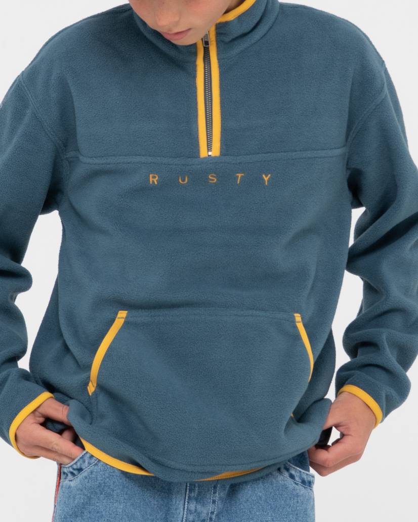 Rusty Polarized 1/4 Zip Polar Fleece Boys