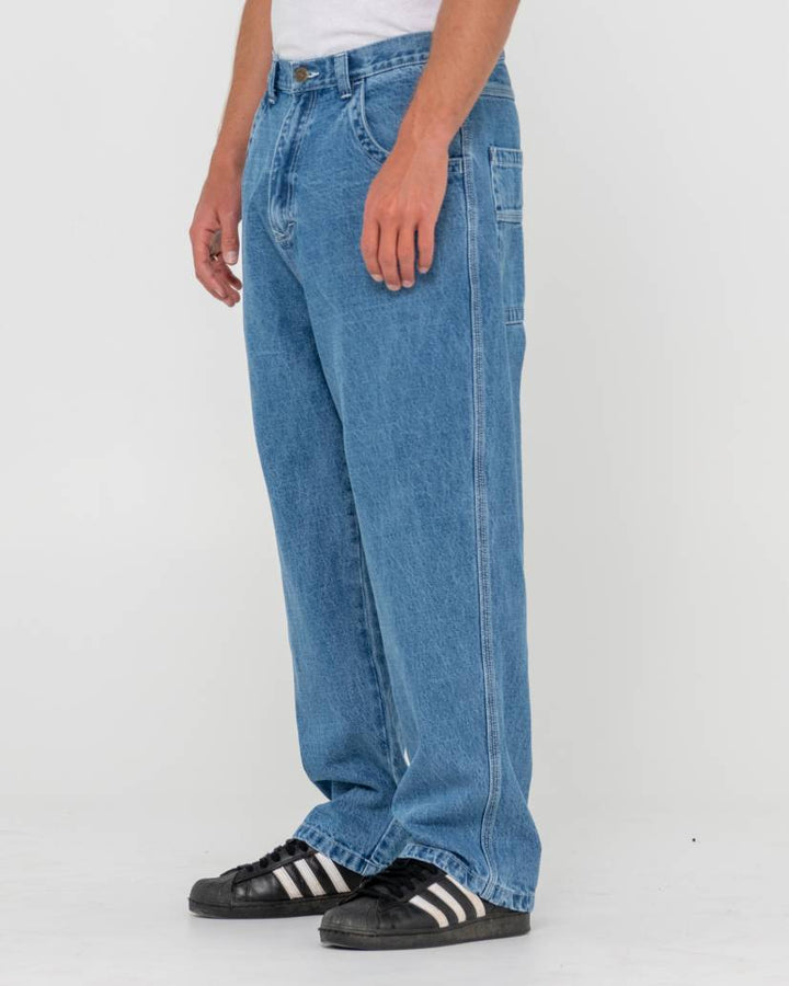 Rusty Flip Daddy Tapeless Jean - Middy Blue