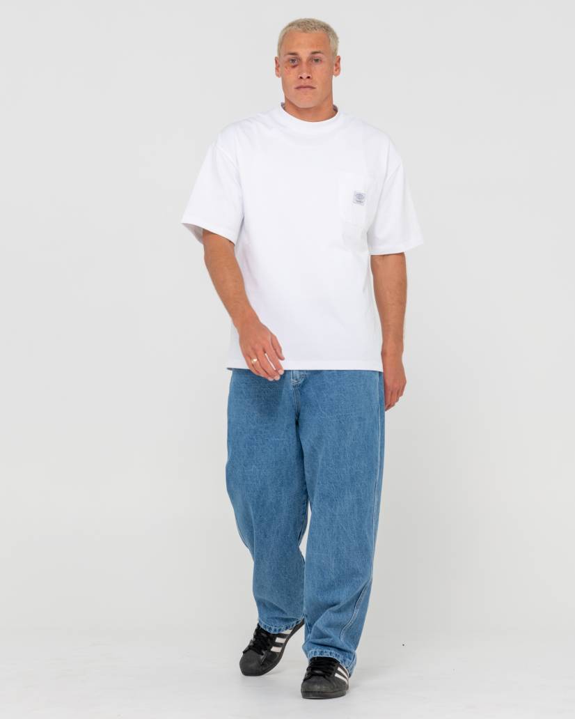Rusty Flip Daddy Tapeless Jean - Middy Blue